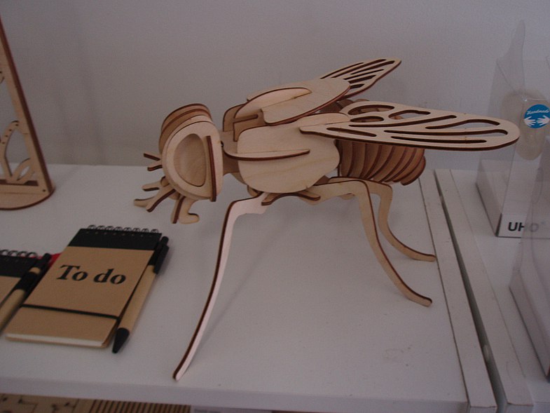 Laser Cut Fly 3d Woodcraft Hobby Wooden Model Free DXF File