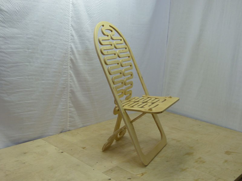 Laser Cut Folding Chair Design Free DXF File