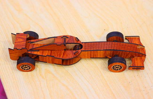 Laser Cut Formula One Car 3d Puzzle Free Vector File