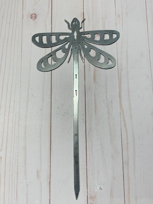 Laser Cut Garden Decorations Dragonfly Garden Stake Free DXF File