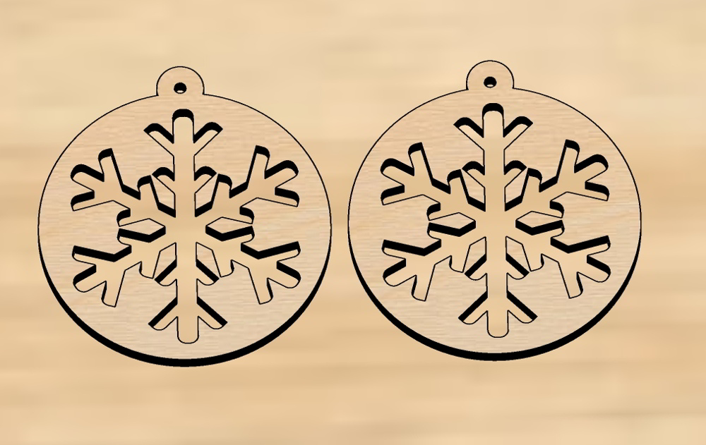 Laser Cut Geometric Christmas Tree Earrings Free Vector File