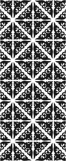 Laser Cut Geometric Jali Pattern Screen Free Vector File