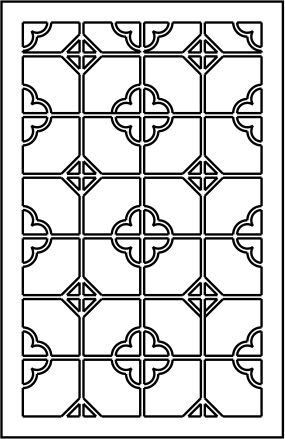 Laser Cut Geometric Jali Template Free Vector File