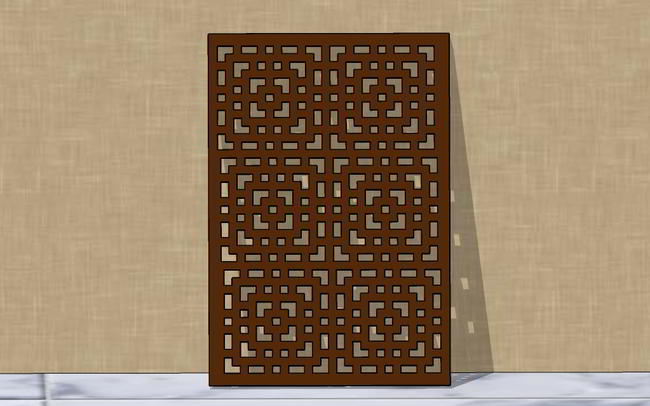 Laser Cut Geometric Pattern Grill Free Vector File