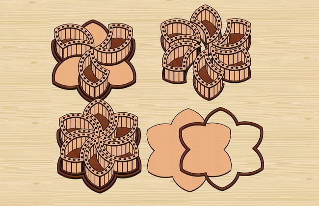 Laser Cut Gift Basket Dry Fruit Tray Free Vector File