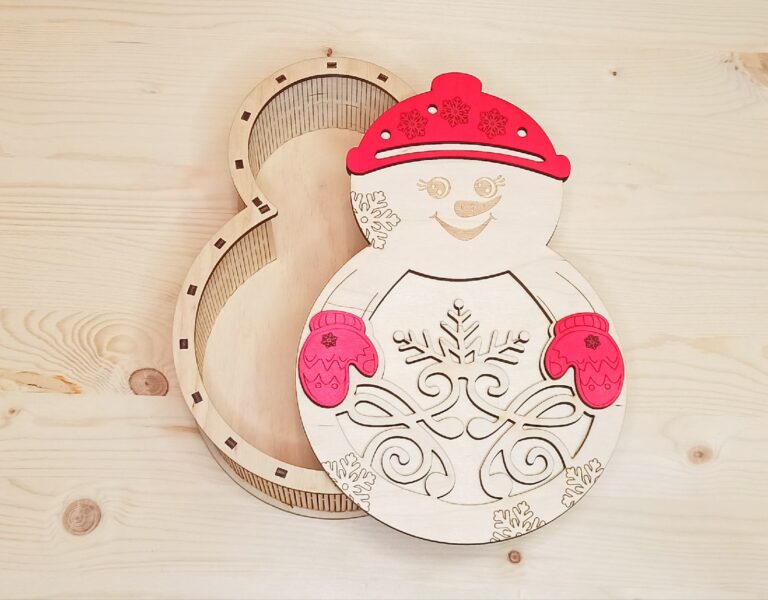 Laser Cut Gift Box Bunny Art Free DXF File