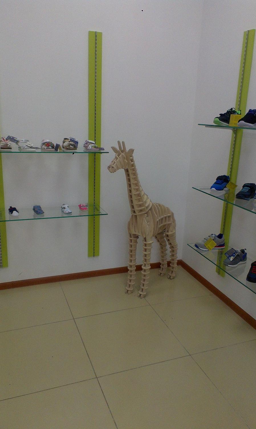 Laser Cut Giraffe 3d Plywood Puzzle 10mm Free DXF File