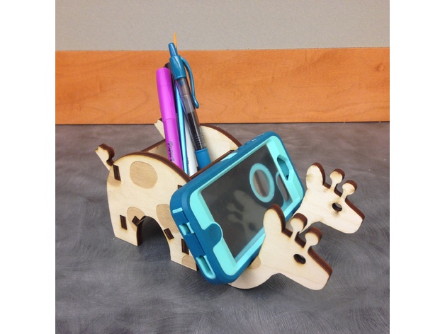 Laser Cut Giraffe Phone Free DXF File