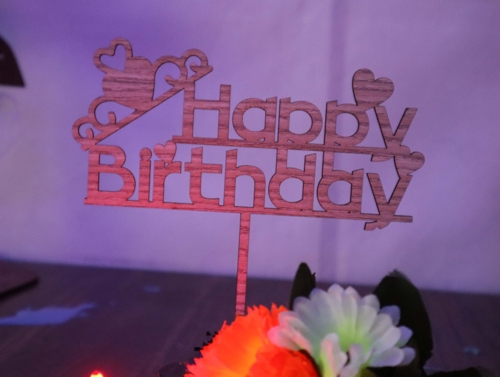 Laser Cut Girl Birthday Cake Topper Free Vector File