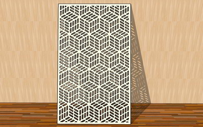Laser Cut Grill Design Geometrical Pattern Free Vector File