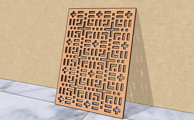 Laser Cut Grill Geometric Pattern Free DXF File