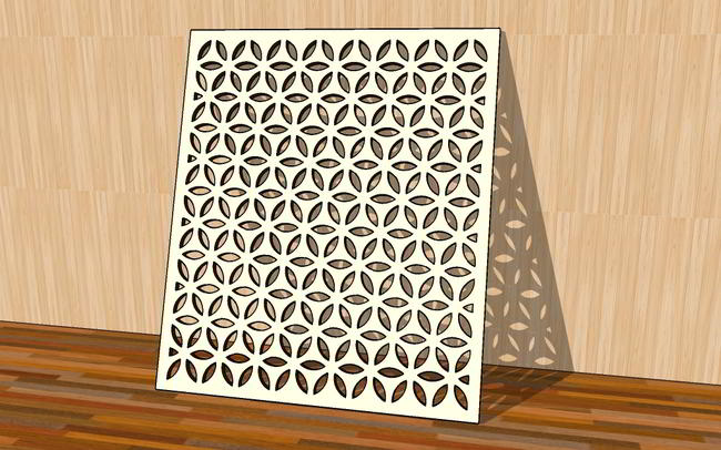 Laser Cut Grill Panel Abstract Geometric Pattern Grid Ornament Free Vector File