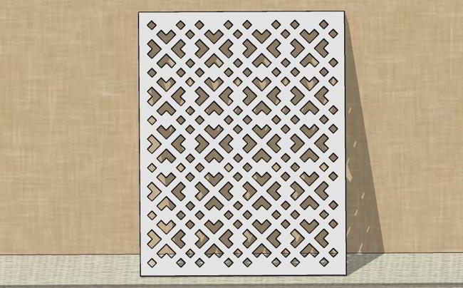 Laser Cut Grill Partition Fences Seamless Pattern Panel Lattice Free DXF File