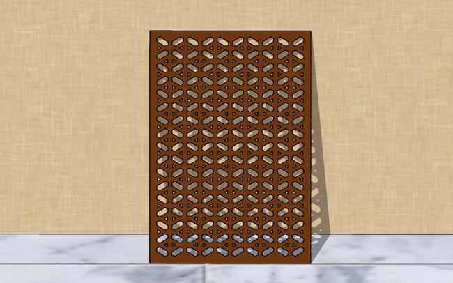 Laser Cut Grill Pattern Room Divider Free Vector File