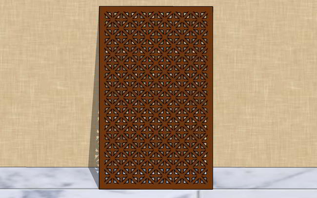 Laser Cut Grill Pattern Wall Panel Free Vector File