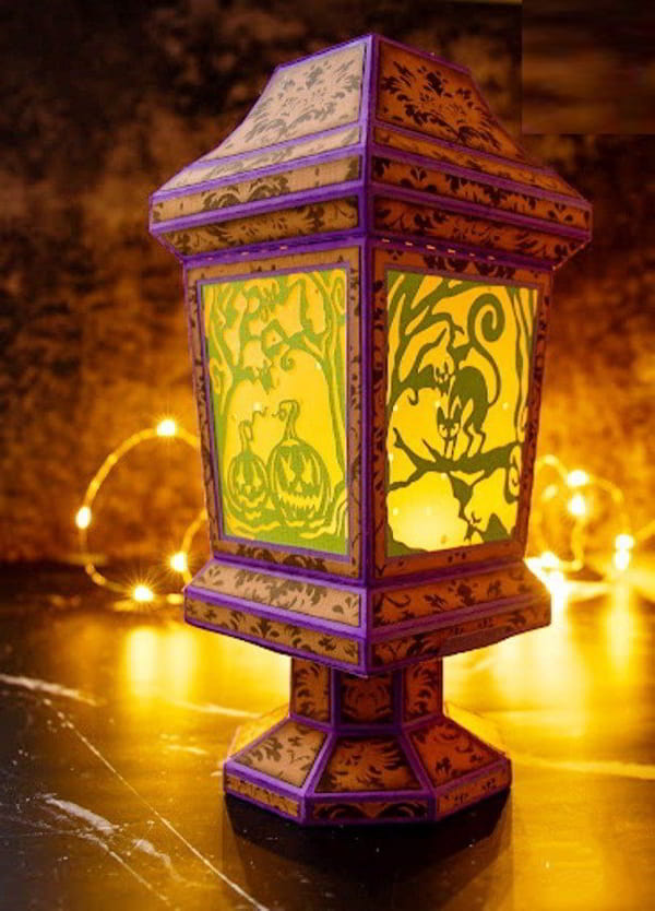 Laser Cut Halloween 3d Illusion Lamp Night Light Lamp Design Free Vector File