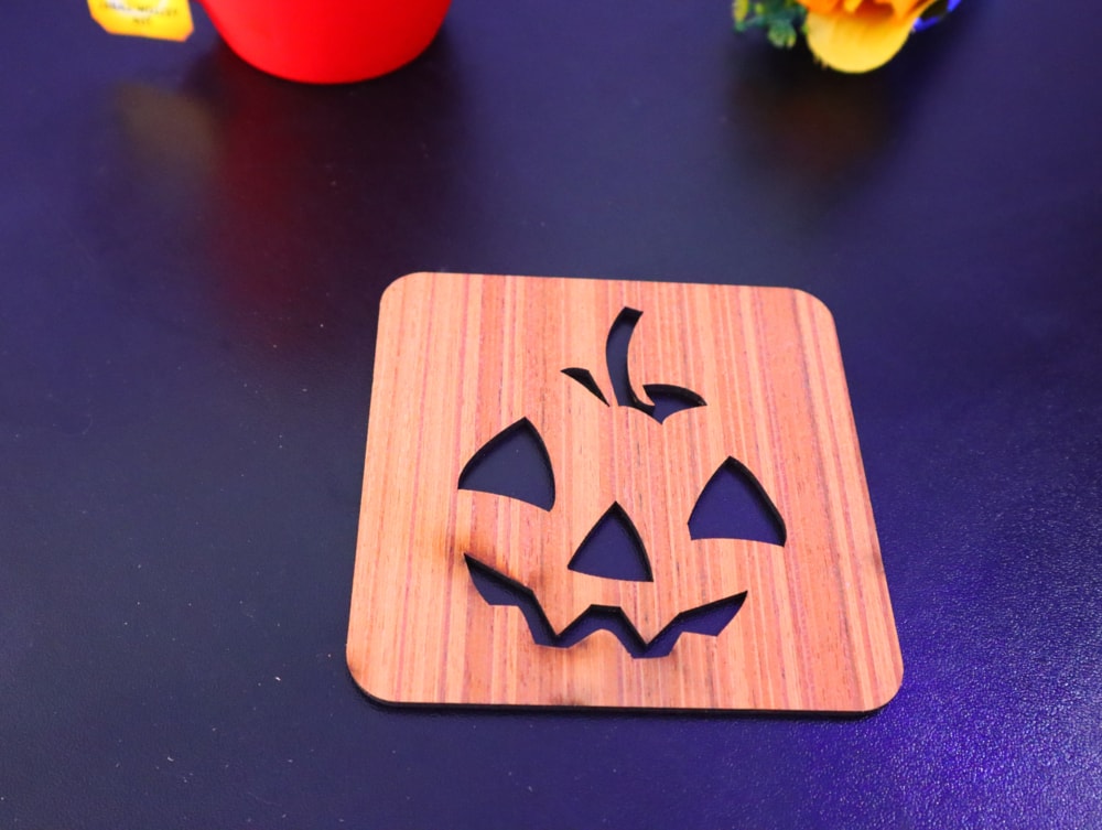 Laser Cut Halloween Coaster Free DXF File