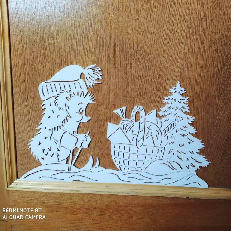 Laser Cut Hedgehog Decoration Free DXF File