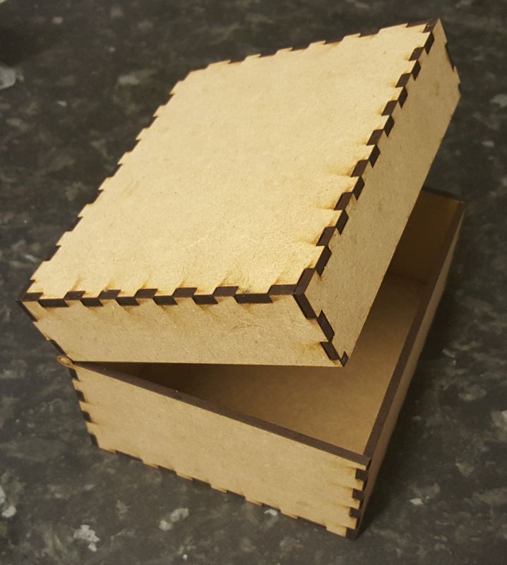 Laser Cut Hinged Box 3mm Free DXF File