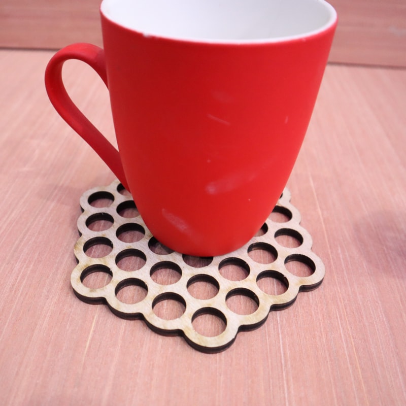 Laser Cut Honey Bee Coasters Free DXF File