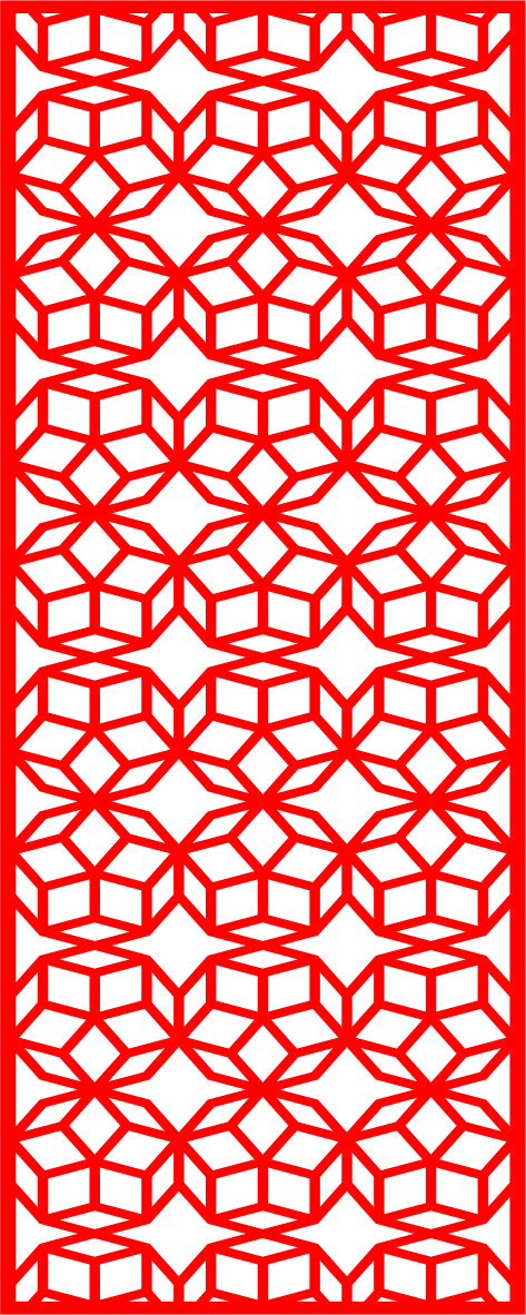 Laser Cut Jali Design Grill Panel Free Vector File