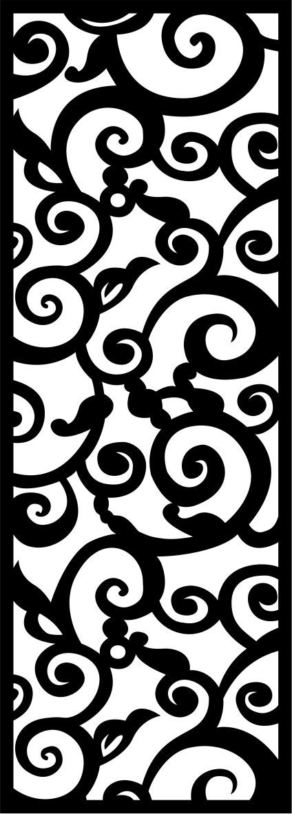 Laser Cut Jali Inspired Pattern Screen Free Vector File