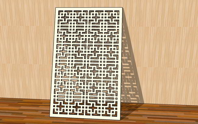 Laser Cut Jali Panel Geometric Pattern Grid Ornament Free Vector File