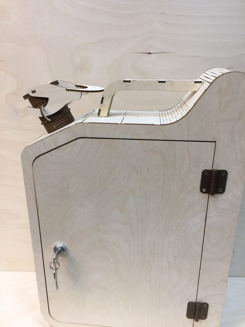 Laser Cut Jerry Can Mini Bar 3mm Free Vector File