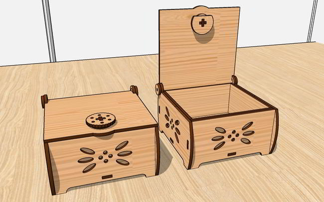 Laser Cut Jewelry Box With Lock Wood Gift Box Free Vector File