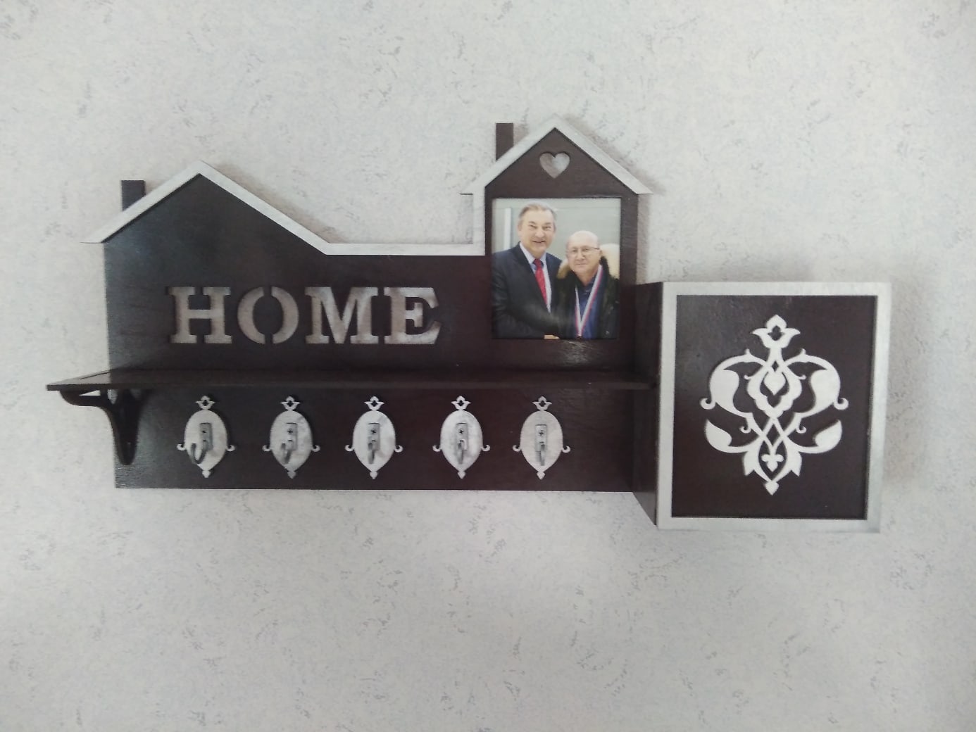 Laser Cut Key Hanger With Photo Frame Free Vector File
