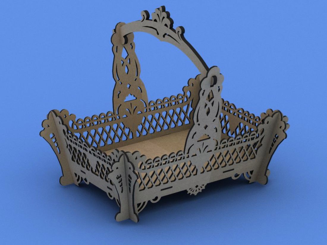 Laser Cut Korzinka (basket) Free DXF File