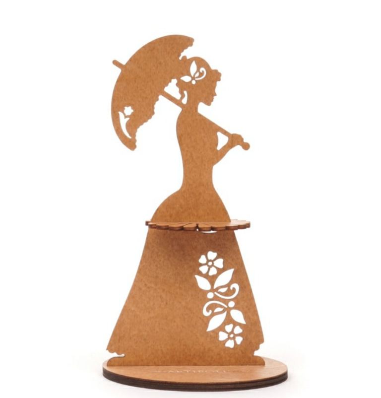 Laser Cut Lady Napkin Holder Free Vector File