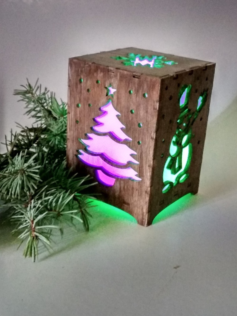 Laser Cut Lamp Design Box Free Vector File