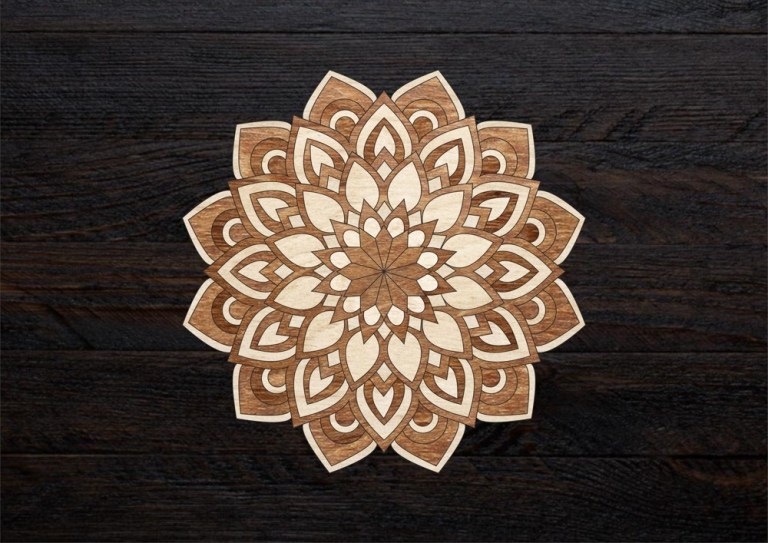 Laser Cut Layered Mandala Free Vector File