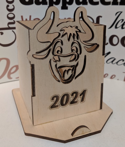 Laser Cut Layout Of Bull Pen Box Free DXF File