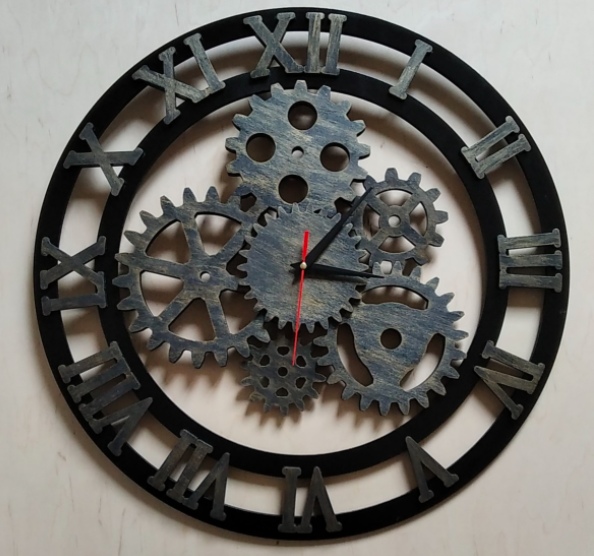 Laser Cut Layout Of Mechanical Clock Free Vector File