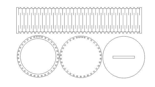 Laser Cut Led Lamp Base Free Vector File