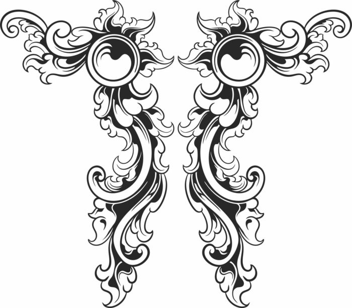 Laser Cut Living Room Divider Border Pattern Design Free Vector File