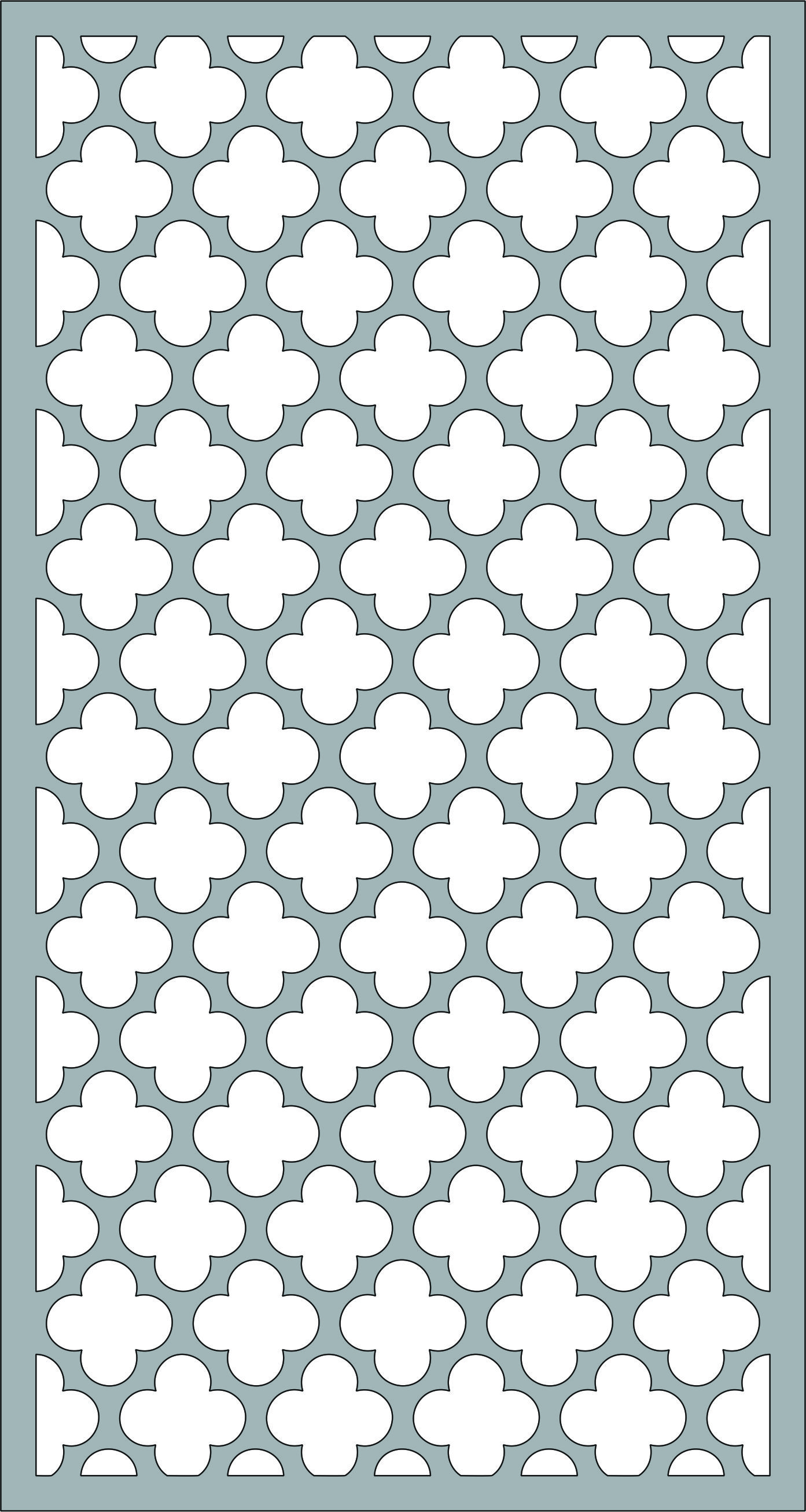 Laser Cut Living Room Floral Lattice Stencil Seamless Panel Free DXF File