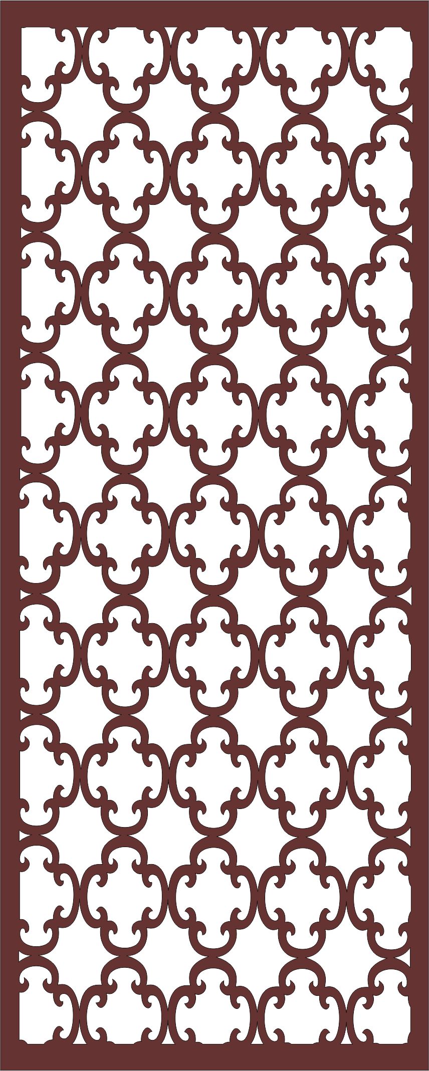 Laser Cut Living Room Jali Floral Seamless Pattern Free DXF File
