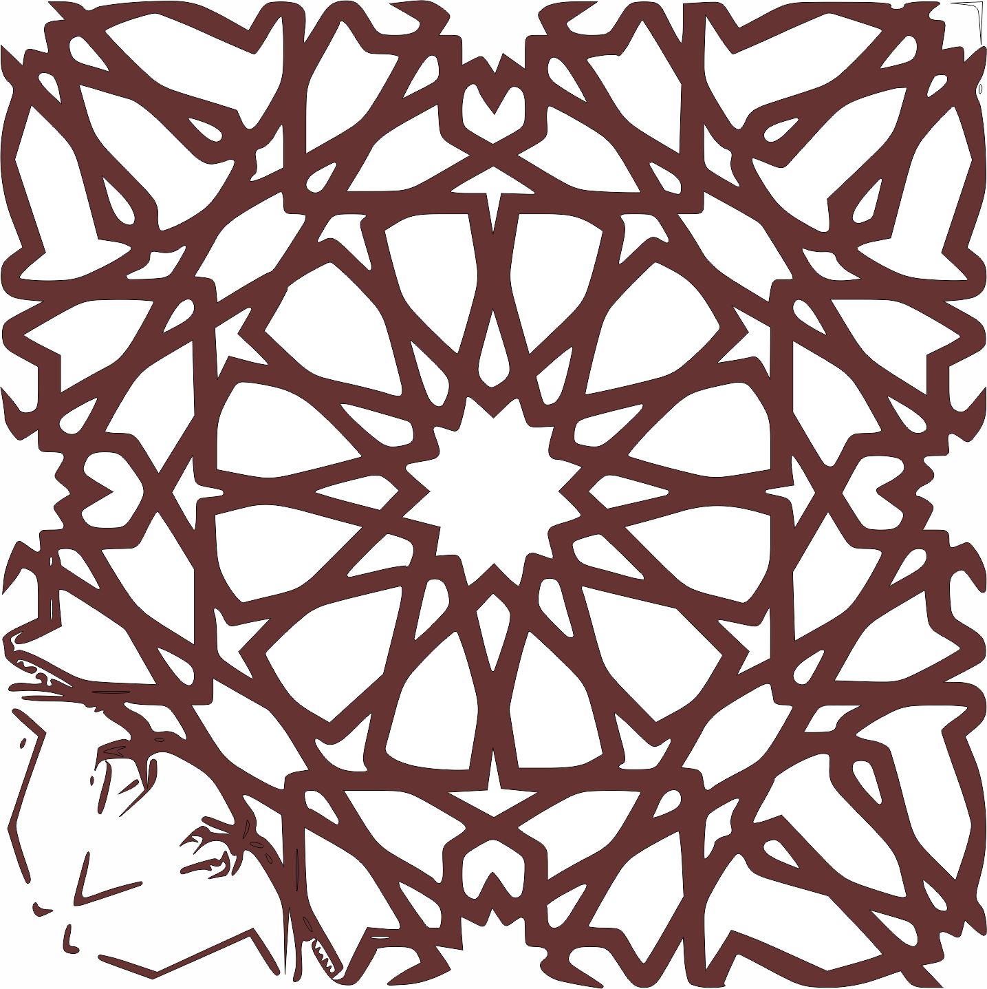Laser Cut Living Room Jali Separator Seamless Design Free DXF File