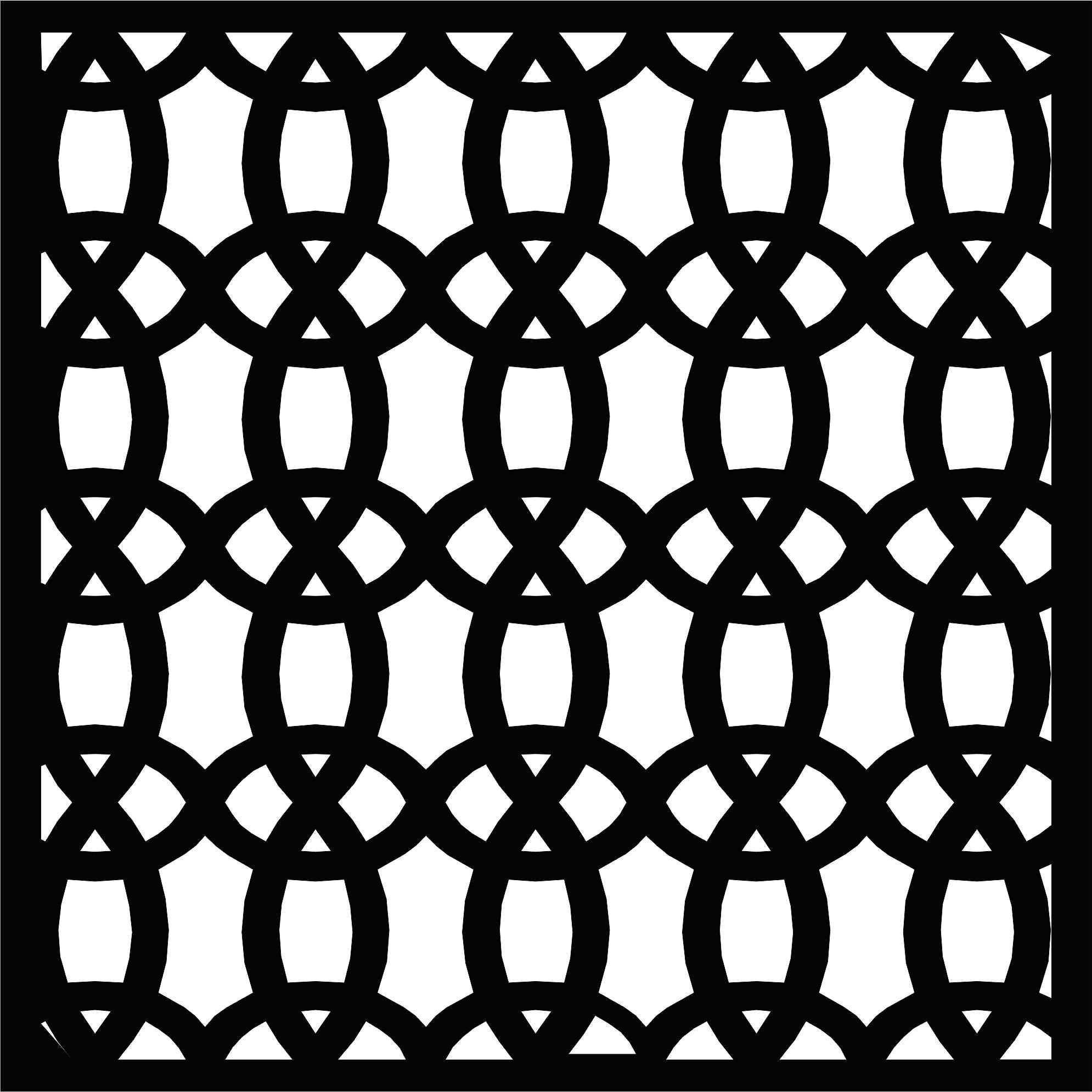 Laser Cut Living Room Seamless Floral Lattice Stencil Design Free DXF File