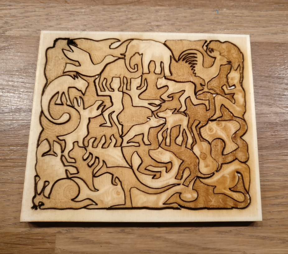 Laser Cut m. c. Escher Mosaic Ii Free Vector File