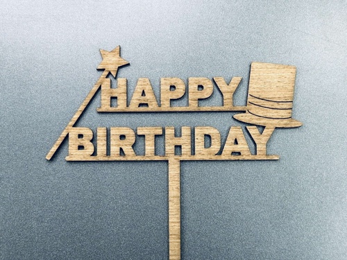 Laser Cut Magician Cake Topper Free Vector File