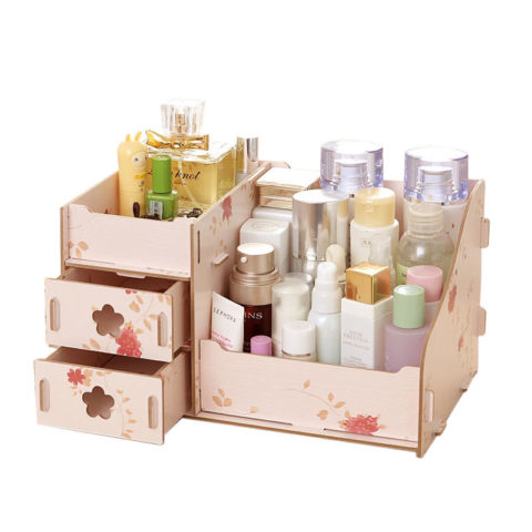Laser Cut Makeup Organizer Box Drawer Cosmetics Storage Free DXF File