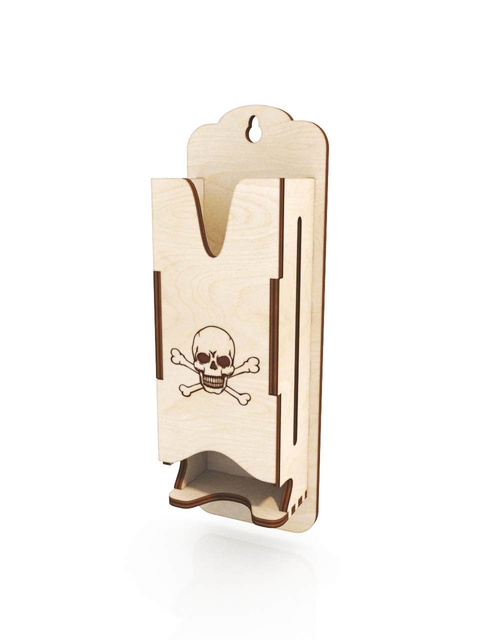 Laser Cut Match Box Holder Wall Mount Free Vector File