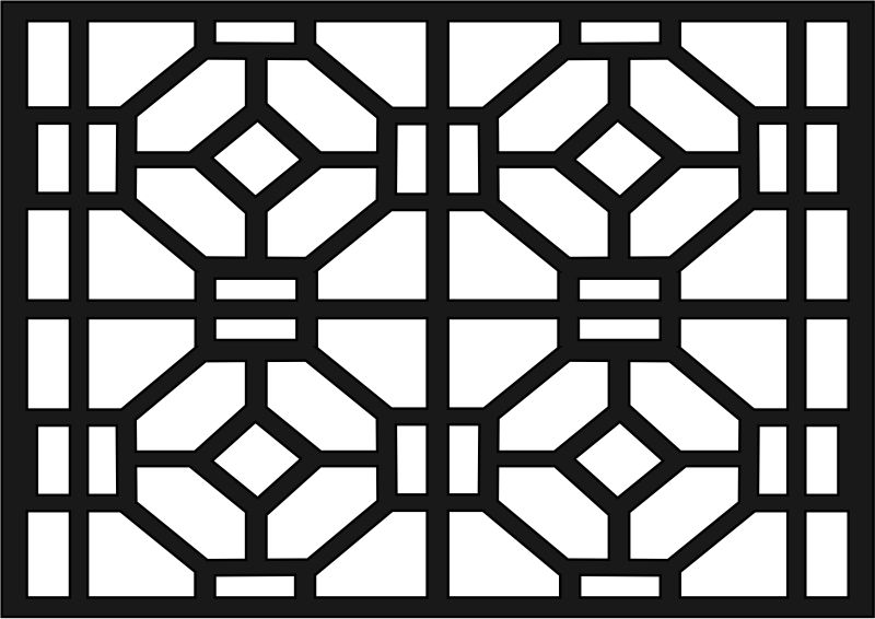 Laser Cut Mdf Jali Geometric Screen Free Vector File