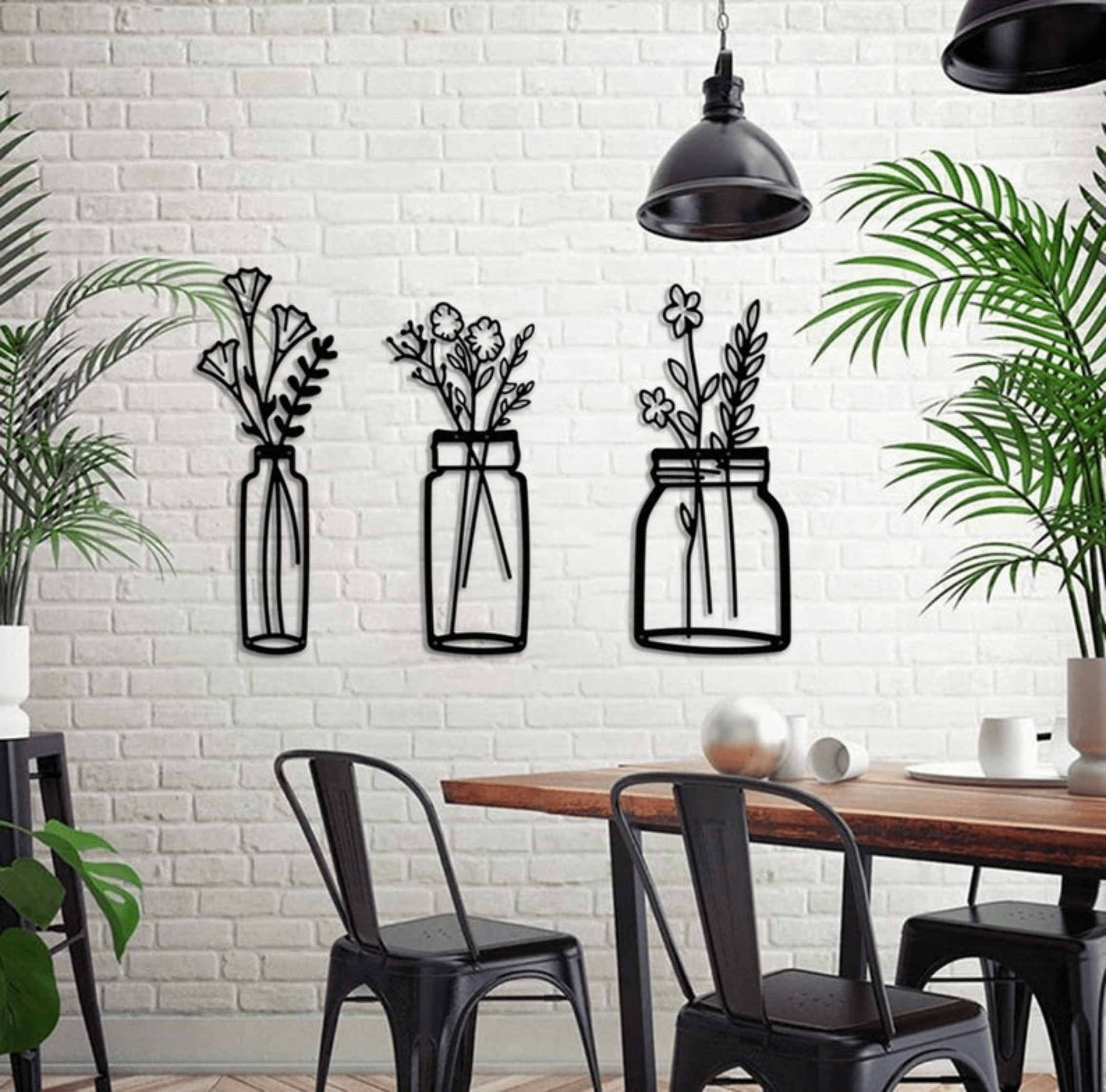 Laser Cut Metal Spring Flower Wall Decor Boho Wall Decor Free DXF File