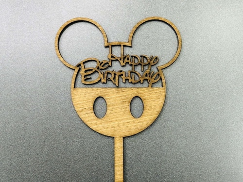 Laser Cut Mickey Mouse Cake Topper Free Vector File