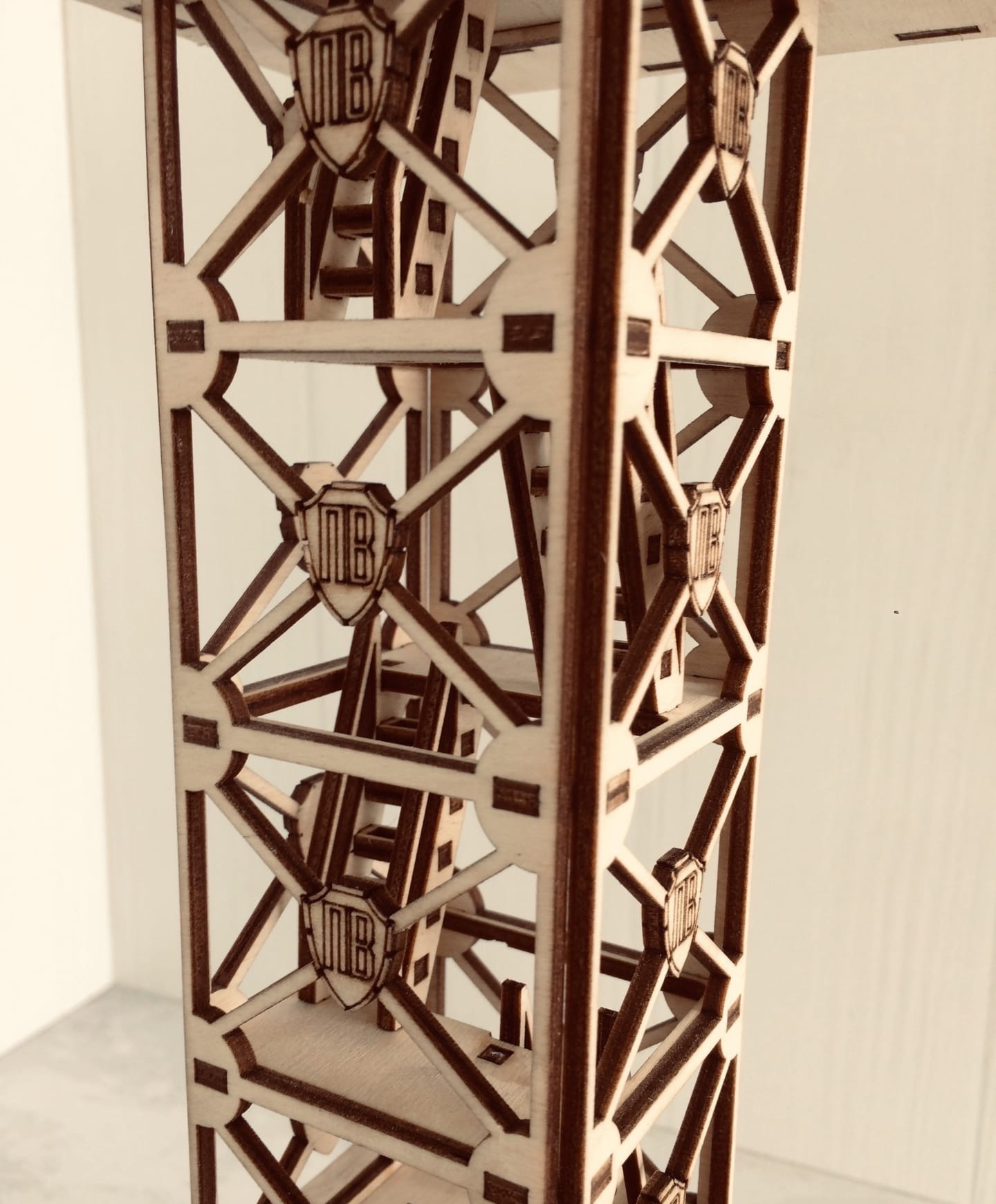 Laser Cut Military Observation Tower 3d Wooden Model Free Vector File